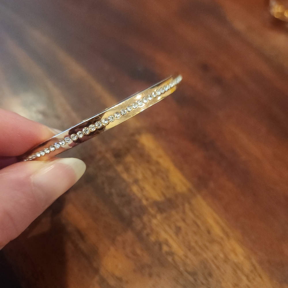 Kate spade pave rose gold bangle